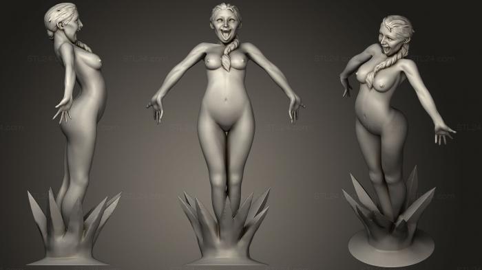 Figurines of girls (Queen Elsa, STKGL_0348) 3D models for cnc